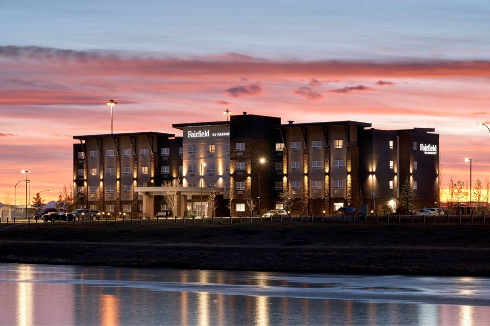 Fairfield Inn Airdrie Night Time