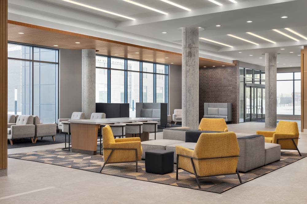 Relax in our spacious lobby with ample seating.