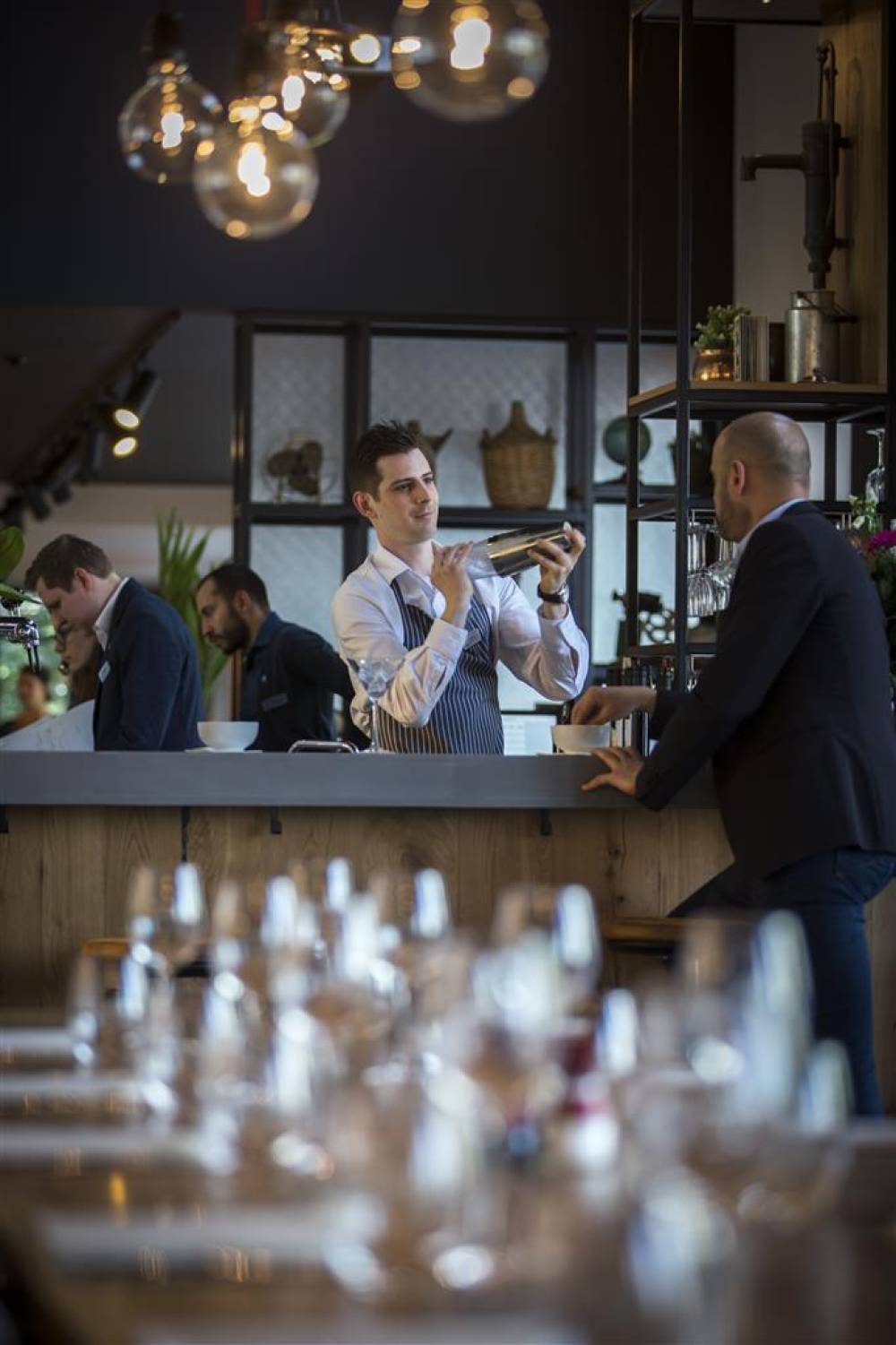 Bartender and Guests